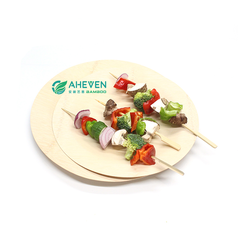 Top Sales Bamboo 10 inch Round Food Plates Party Plates For Wedding Birthday