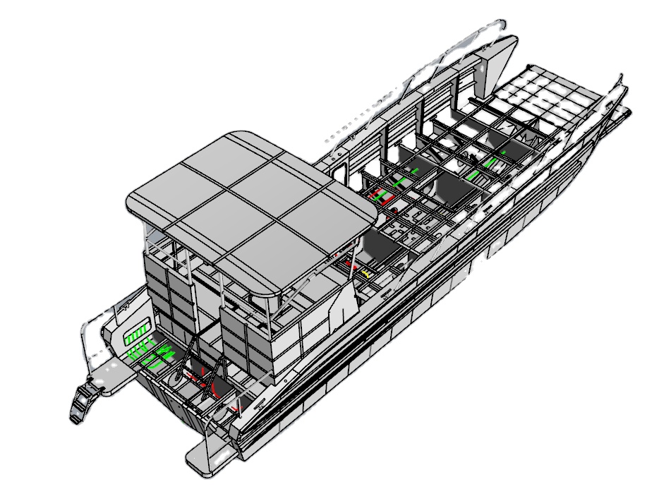10m 33ft Aluminum landing craft with CE