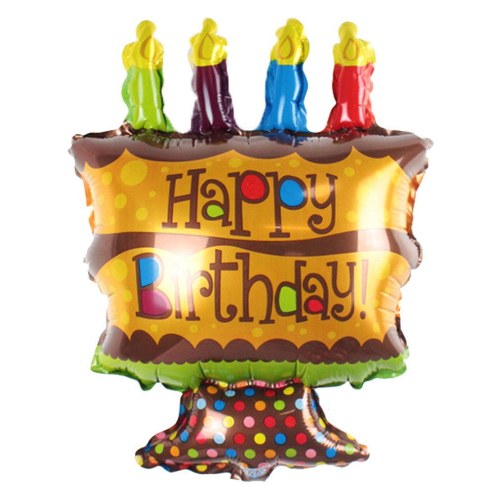 Cute Aluminum Foil Balloon Inflatable Balloons Kids Happy Birthday Cake Party Ceremony Event Decoration Dropshipping Agent