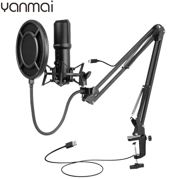 Профессиональный конденсаторный микрофон Yanmai Q10B с подставкой для руки, конденсатор для студийной записи, профессиональный микрофон
