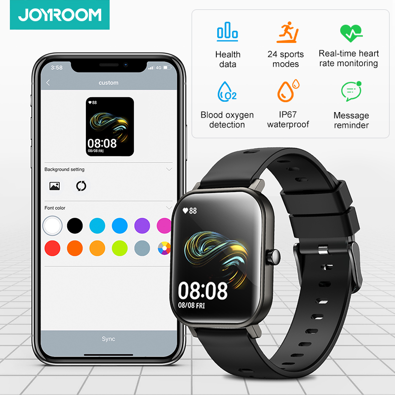 JOYROOM Смарт-часы JR-FT1 Pro спортивные часы кровяное давление обнаружения смартчасы водонепроницаемые IP67 мобильные телефоны Android смарт-часы