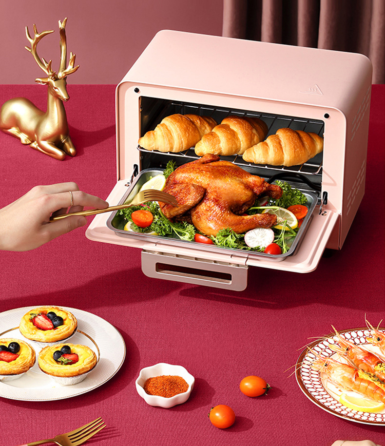 12L Household Electric Baking Oven Mini Vertical oven Intelligent Pizza Dessert Cake Maker 60min Timing Baking Tools 220V