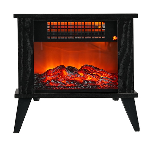 RoHS Realistic Flame Infrared Heat 1000W Indoor Household Space Stove Desktop Heater Electric Fire Place Fireplace with Legs