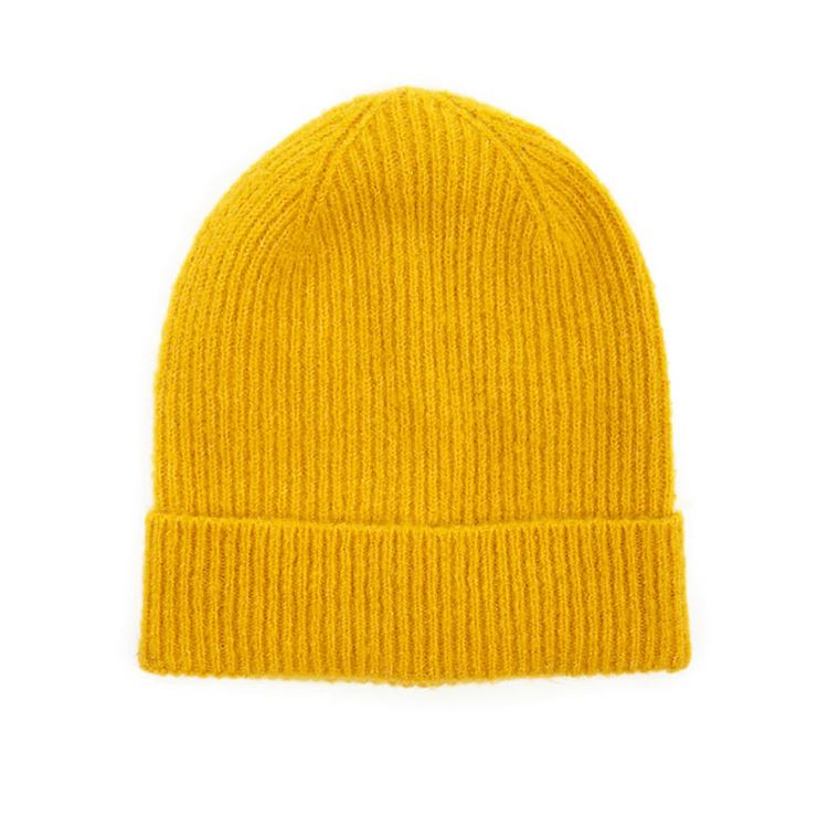 Custom Design Hats Plain Brushed Ribbed Knit Men's Beanie Hat