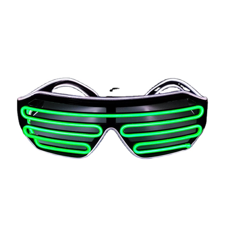 Most Popular Manufacturer Durable Colorful Change Neon Glowing Light El Wire Luminous Party Glasses