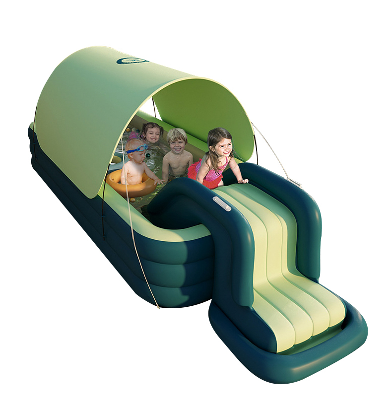PVC Wireless Automatic Inflatable Portable Outdoor Above Ground Swimming Pools With Cover and Slide For Kids Water Swimming Pool