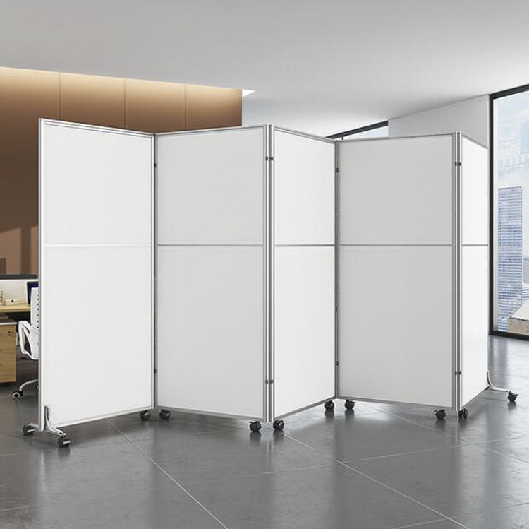 movable metal frame office divider screens with wheels