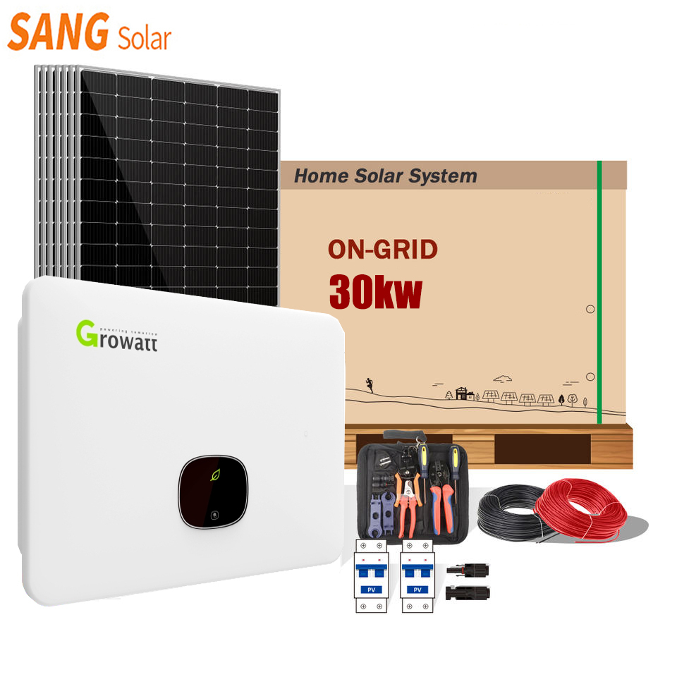 Sweden 30KW residential commercial napelem mount brackets aluminum 15kw 20kw 30kw on grid solar power system kit