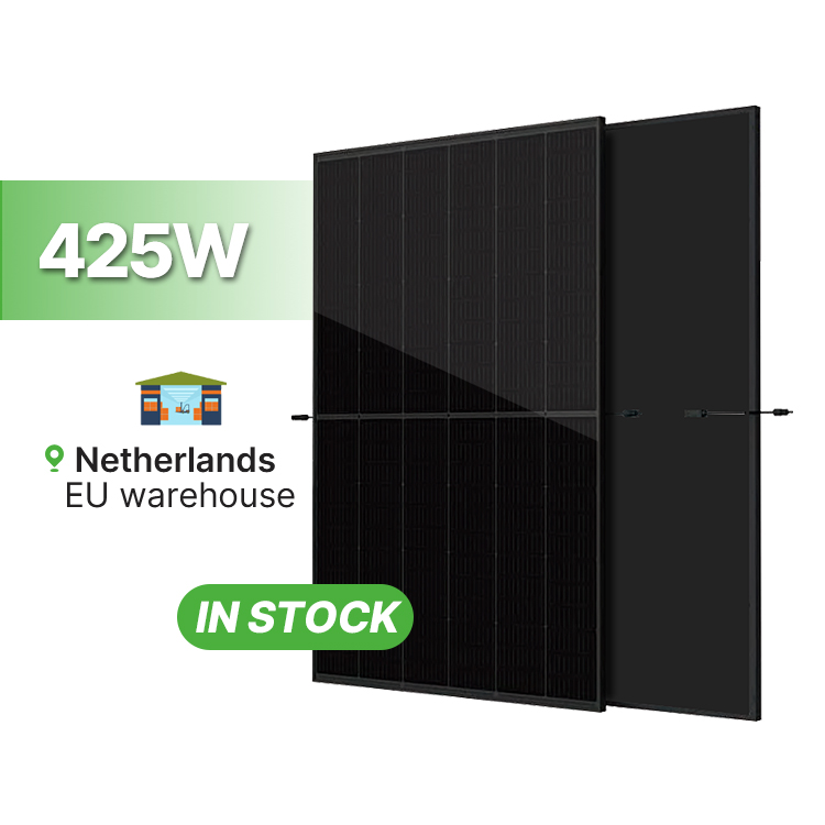 EU warehouse 400w 410w 420w full black solar panel mono half sell in stock for Europe