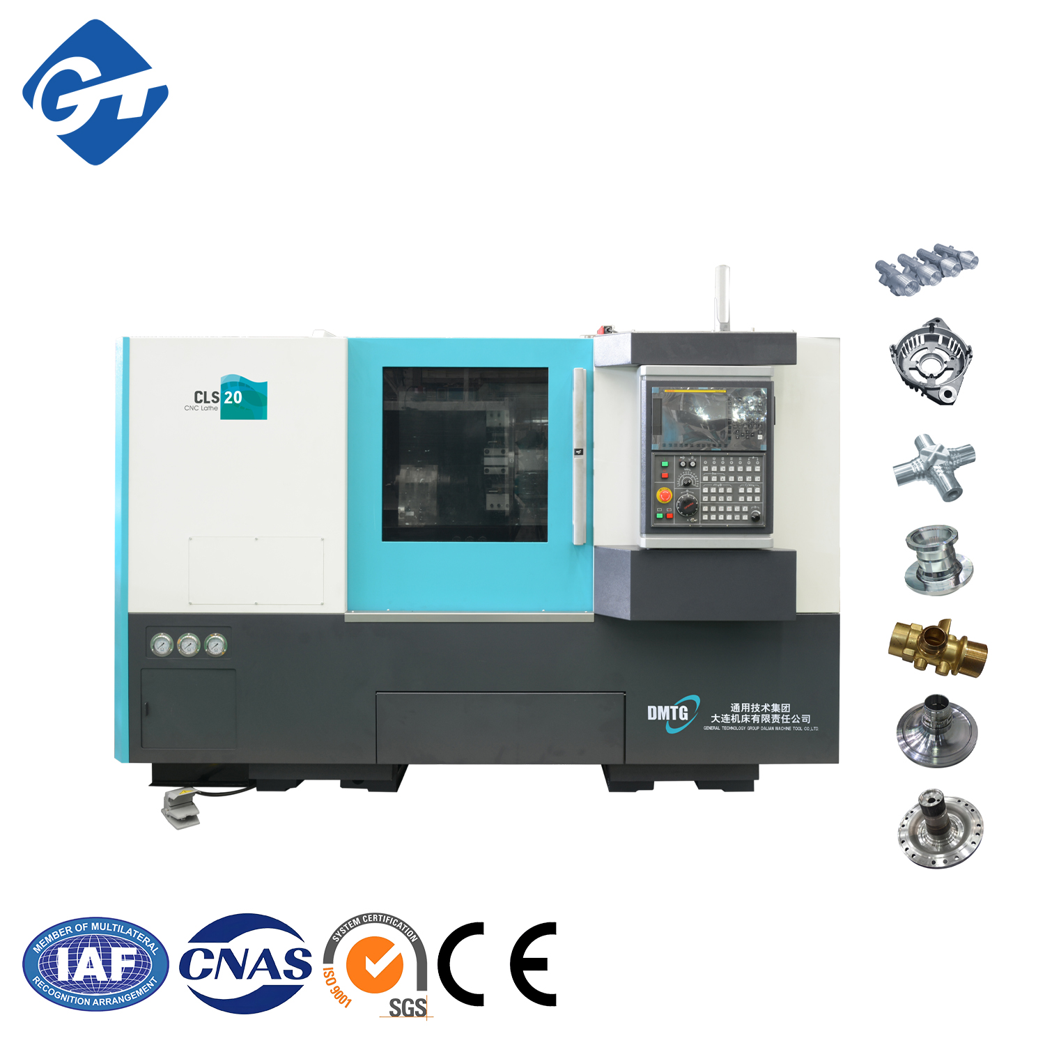 GT DMTG CLS20 Slant Bed Cnc Lathe Machines Manufacturer China Torno Cnc Para Metal Cnc Turning Center
