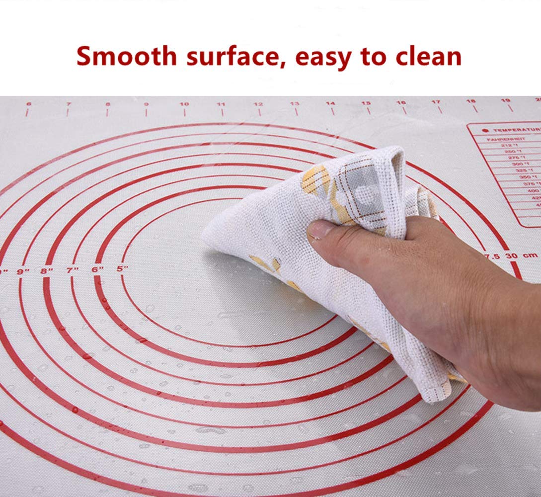 Rolling Pin And Silicone Baking Pastry Mat Dough Roller With Removable Guide Rings And Measuring Scales For Baking,