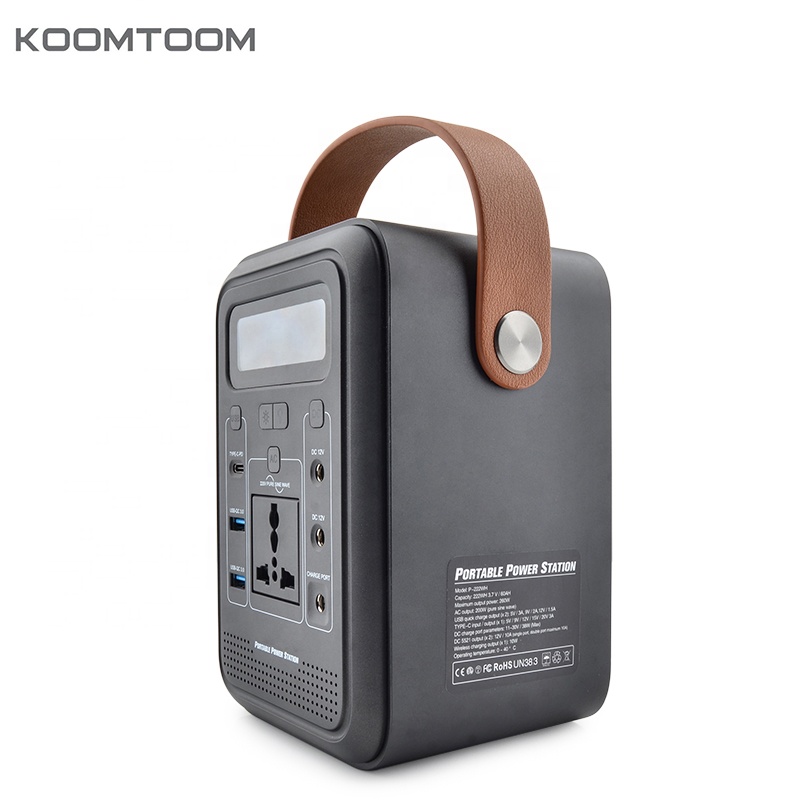 KOOMTOOM PD Быстрая зарядка 222Wh портативная солнечная электростанция с аварийной светодиодной подсветкой