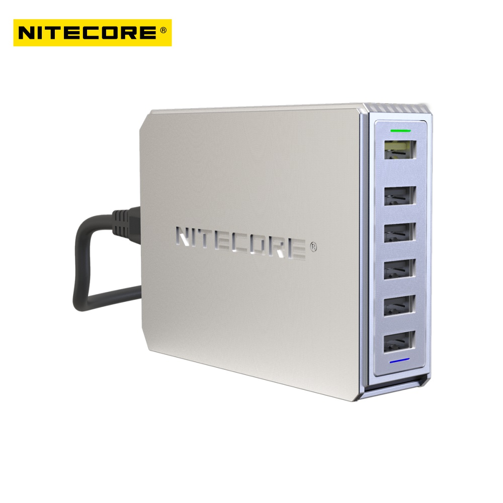 NITECORE UA66Q 68 Вт 6 порт QC 3,0 зарядное устройство USB адаптер