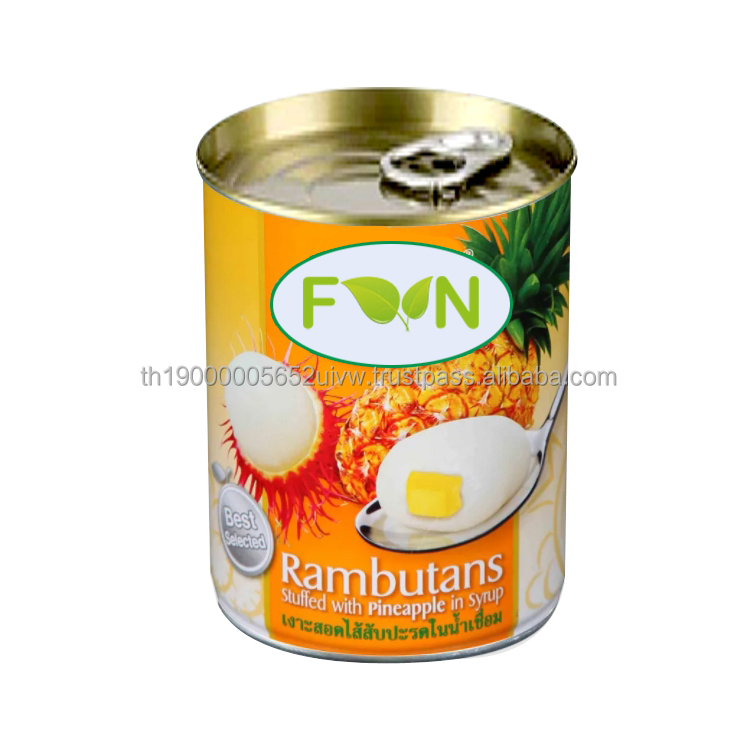 Консервированные продукты Rambutan с ананасом в сиропе, легкие вкусные десерты, свежая и легкая сладость, 15 20 унций