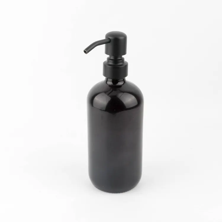 Glass Bottle For Packaging Factory Direct Amber Glass Square Oil Packaging Chemical Spray Bubble For Bathroom Liquid Soap Bottle