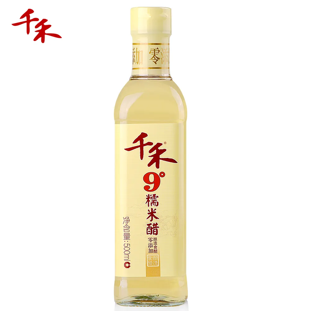 500mL wholesale high quality 9 degree Natural fermented fresh taste white rice vinegar