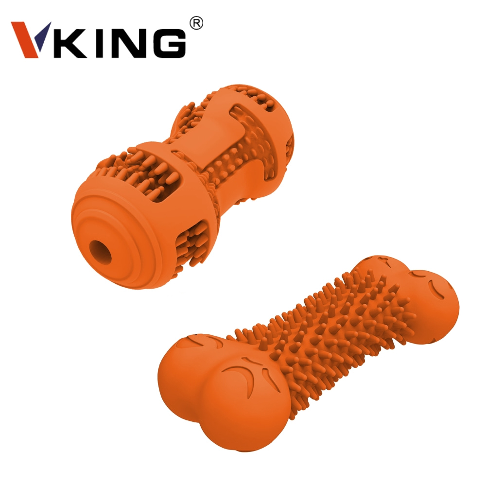 Vking Drop Shipping Durable Soft Natural Rubber Squeaky Bone Training Pet Chew Dog Toys