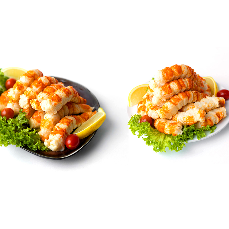 Высококачественный хвост креветок Seapack Surimi (250 г x 40 штук в коробке), идеальная форма для приятных укусов, оптовая продажа