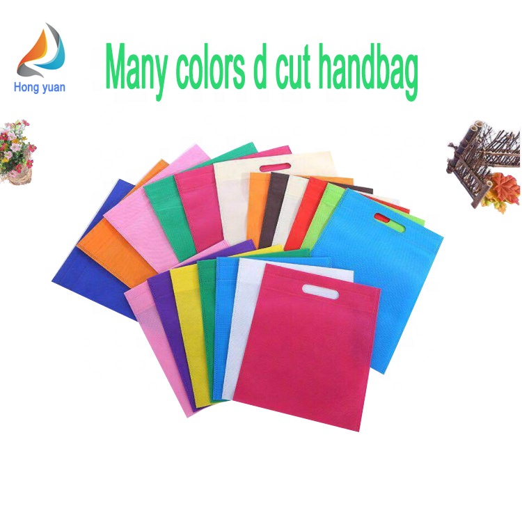 Flat Pocket nonwoven bag d cut bag shopping bag
