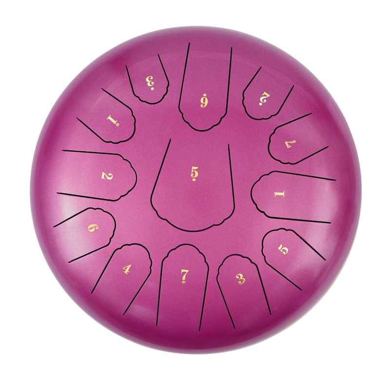 Steel Tongue Drum - 12 inches 11 Notes - Percussion Instrument -Handpan Drum with Bag, Music Book, Mallets, Finger Picks