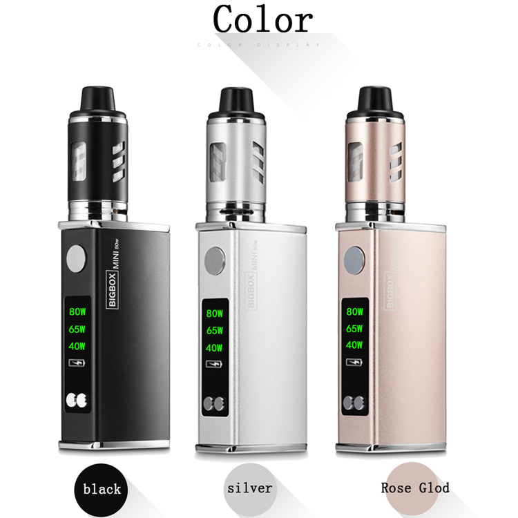Hot new arrivals box starter kit ecig box mod adjustable voltage 80w smoke vape custom logo vapor kit BIG box mini