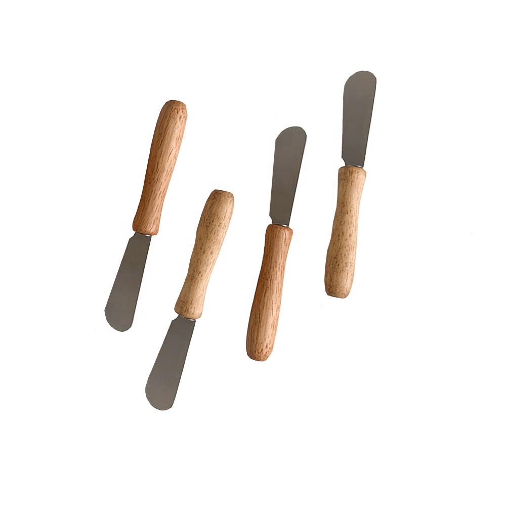 Wooden Handle Stainless Steel Butter Spreader Knife Sandwich Spreader Butter Knives