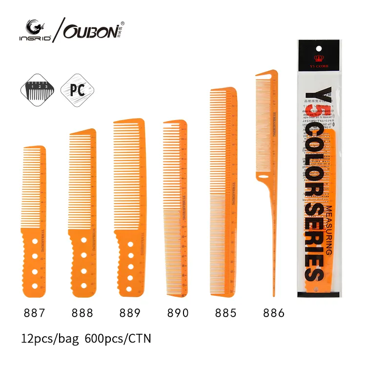 Salon Hair Comb with Scale Professional Barber Hairdressing Comb Hair Cutting Comb