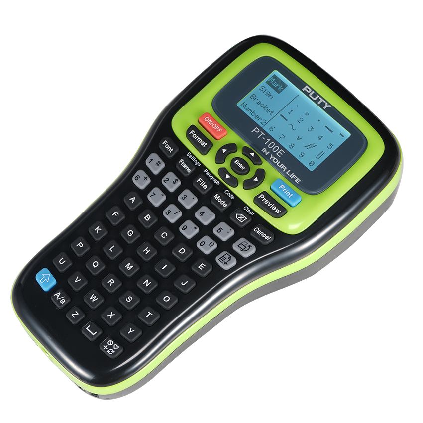Global version PT-100E handheld portable network cable ribbon self-adhesive sticker note mini cable label printer for Pharmacy