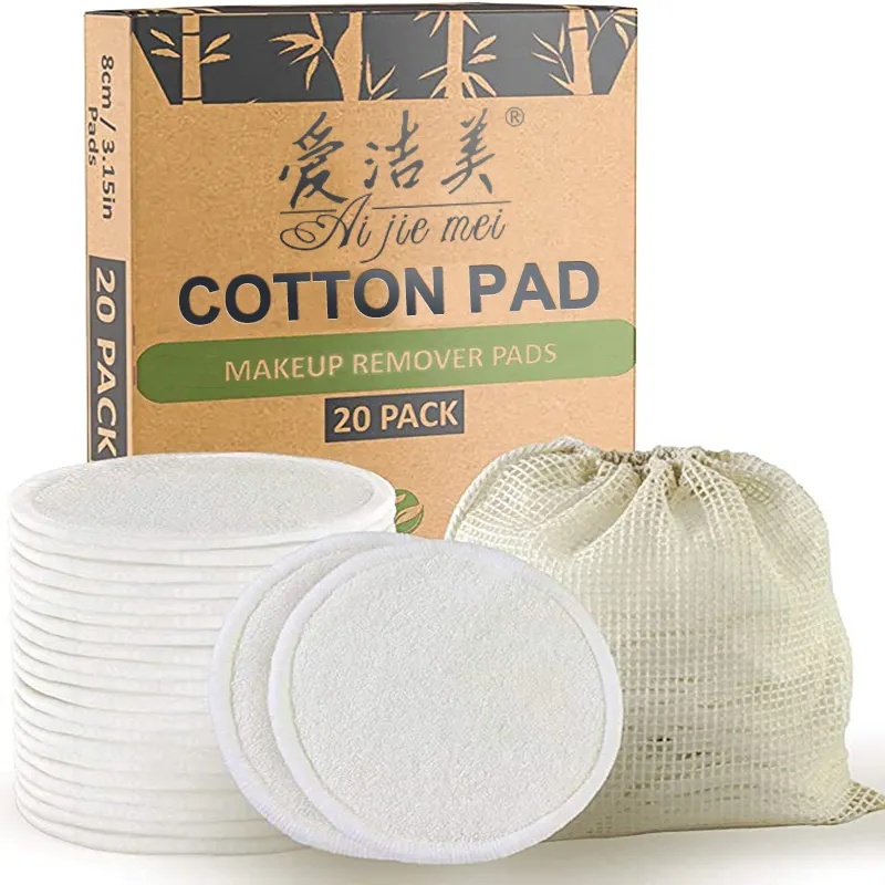 Clean Rounds Disposable Facial Biodegradable Organic Round Makeup Cotton Pad