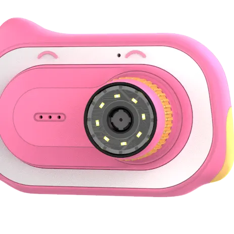 Mini Rechargeable Microscope Optical Zoom Wifi Digital Children Playing Camera Pink Color for Girls Gifts