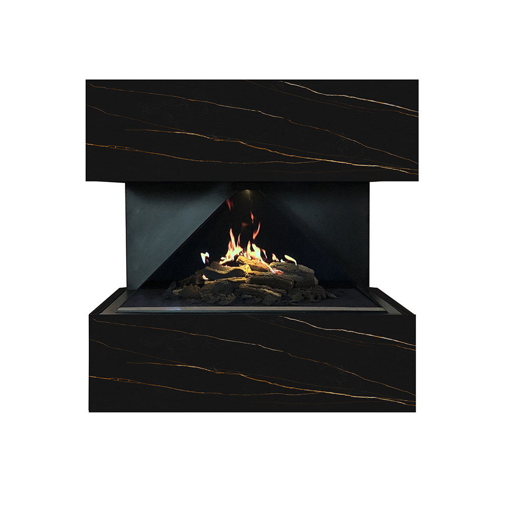 Indoor Decorative Fireplace with artificial logs and visual 3D fire