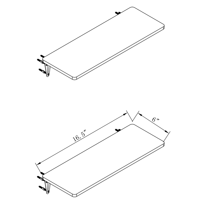Kitchen bathroom wall clear small acrylic mounted floating shelves