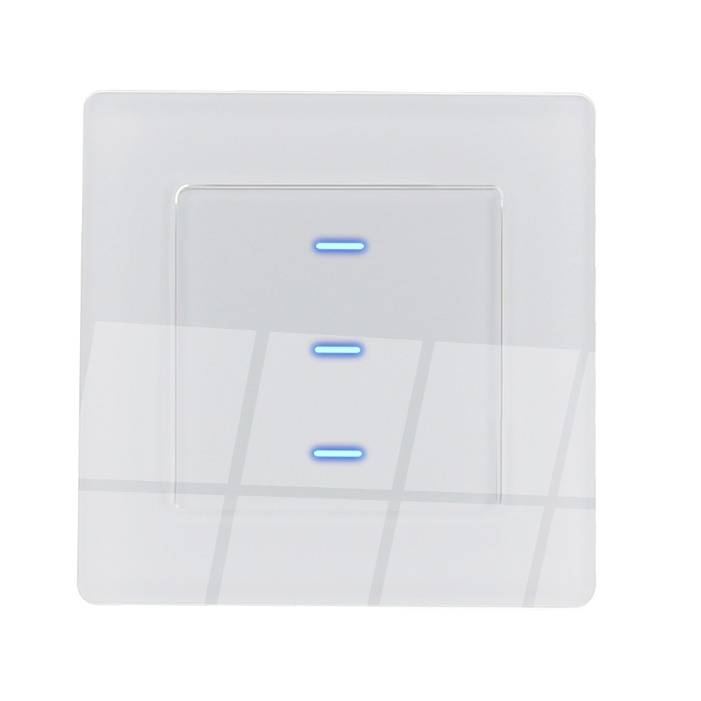 WIFI smart EU Standard 1/2/3gang SMART Touch Switch Black Glass Panel Light Switch WIFI WALL SWITCH 10A
