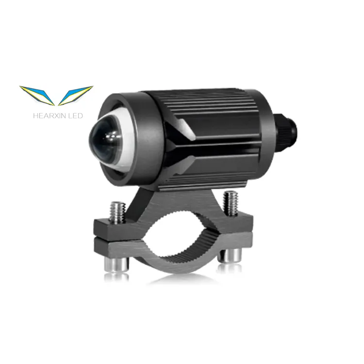 Super Bright Tri-model Motorcycle LED Headlight w/ Mini Projector Lens Car ATV Driving Foglight Auxiliary Spotlight