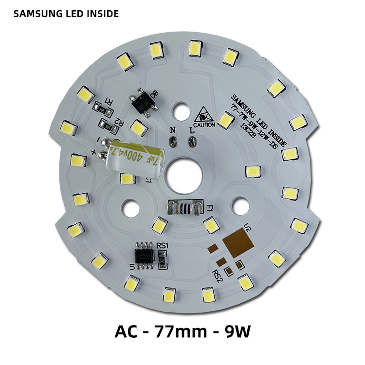 Плата для светодиодной лампы 2835SMD, интегрированная плата для привода ИС высокого напряжения, 220 В переменного тока, 9 Вт, модуль для лампы переменного тока, алюминиевая плата для печатного монтажа, источник света