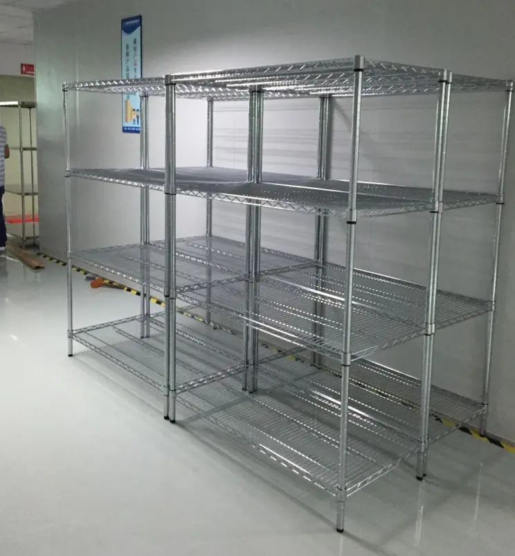 Adjustable Stainless Multipurpose Powder Coating Perforate Wire Rack Shelving For Storage