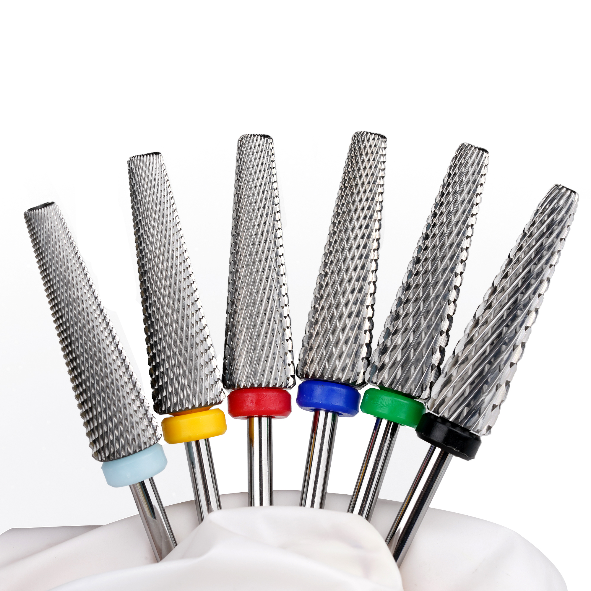 3/32'' Tungsten Carbide Nail Drill Bits for Cuticle Remover Xc Super Long 5 in 1 Cross Cut Bit Manicure Nail Drill Bits
