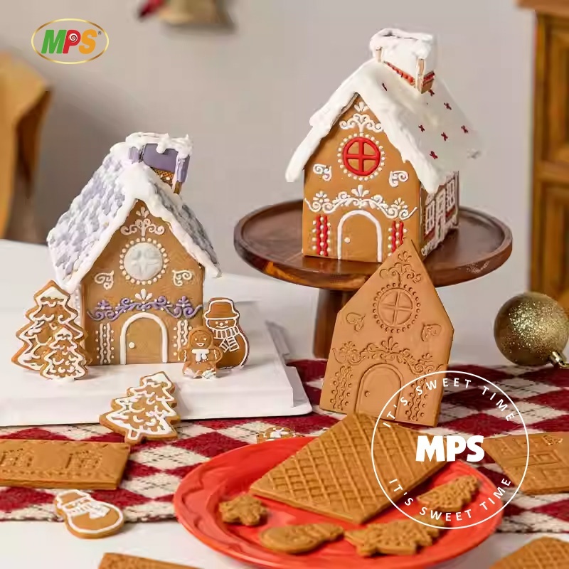 Factory Custom High Quality Holiday Christmas Decoration Biscuit DIY Gingerbread House Cookie Kit