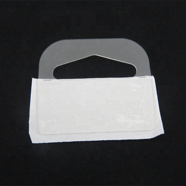 Customized Clear Plastic PVC Self Adhesive Stickers euro plastic Hang Tabs