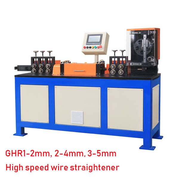 GHR1-2,2-4,3-5mm High Speed Automatic iron/metal/steel wire straightener cutter machine