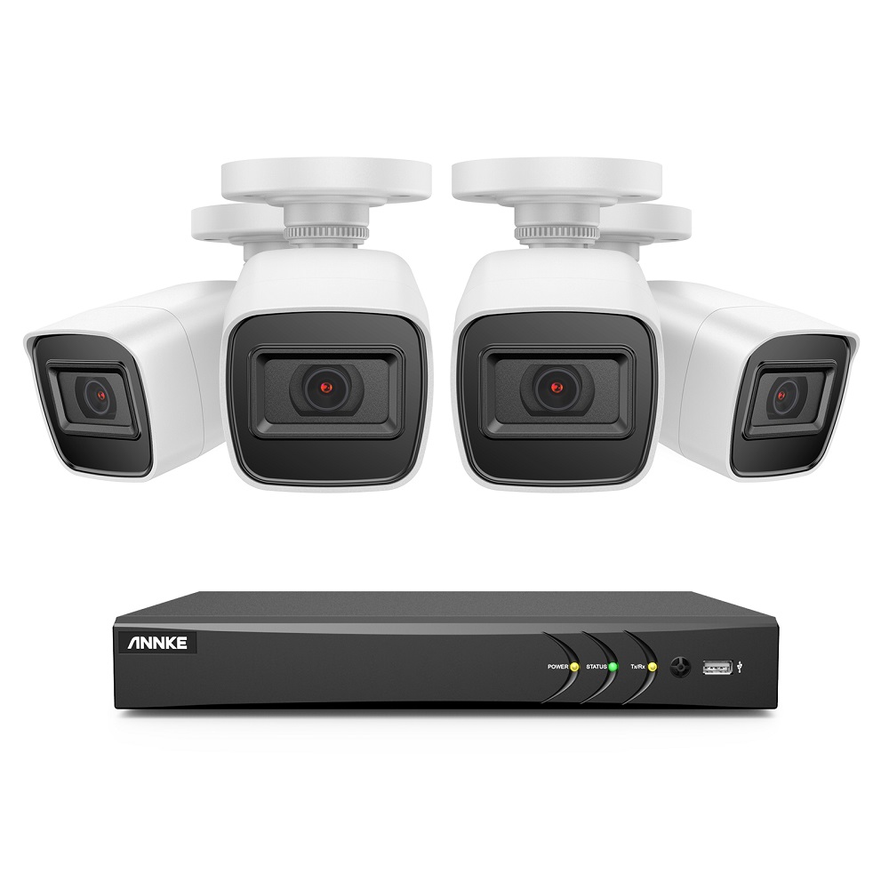 ANNKE 4K системы безопасности 4X 8MP со сверхвысоким разрешением Ultra HD, Открытый Аналоговые камеры 8-канальный сетевой видеорегистратор DVR рекордер с возможностью расширения системы скрытого видеонаблюдения
