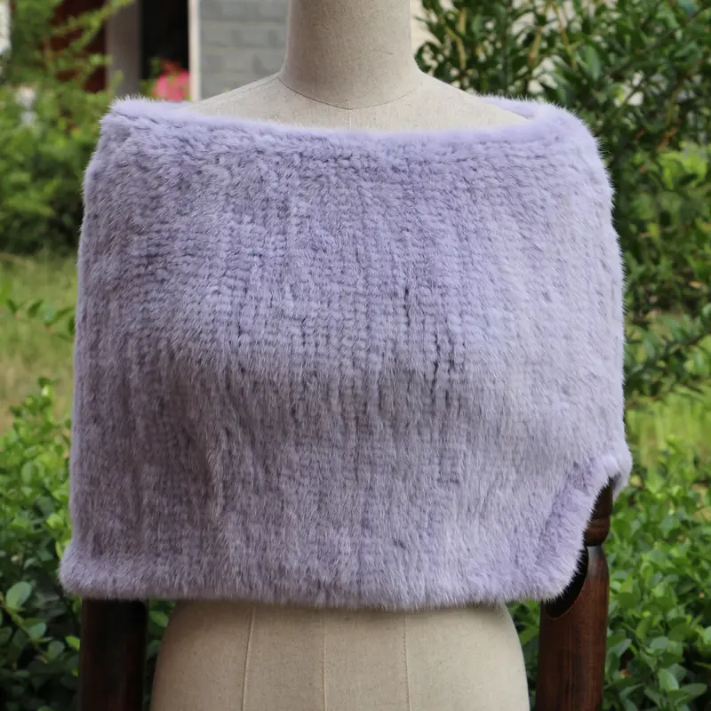 Лидер продаж импортный мех норки Плетеный шарф корейский женский плотный вязаный шарф пуловер шаль