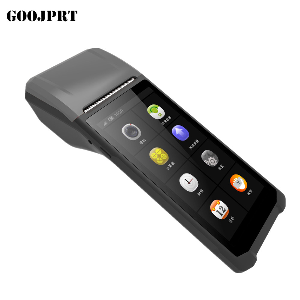 Q5 Handheld Pos компьютером Android PDA с 5,5 дюймов сенсорный экран, 3G, Wi-Fi, Bluetooth iBeacon и 58 мм Принтер встроенный