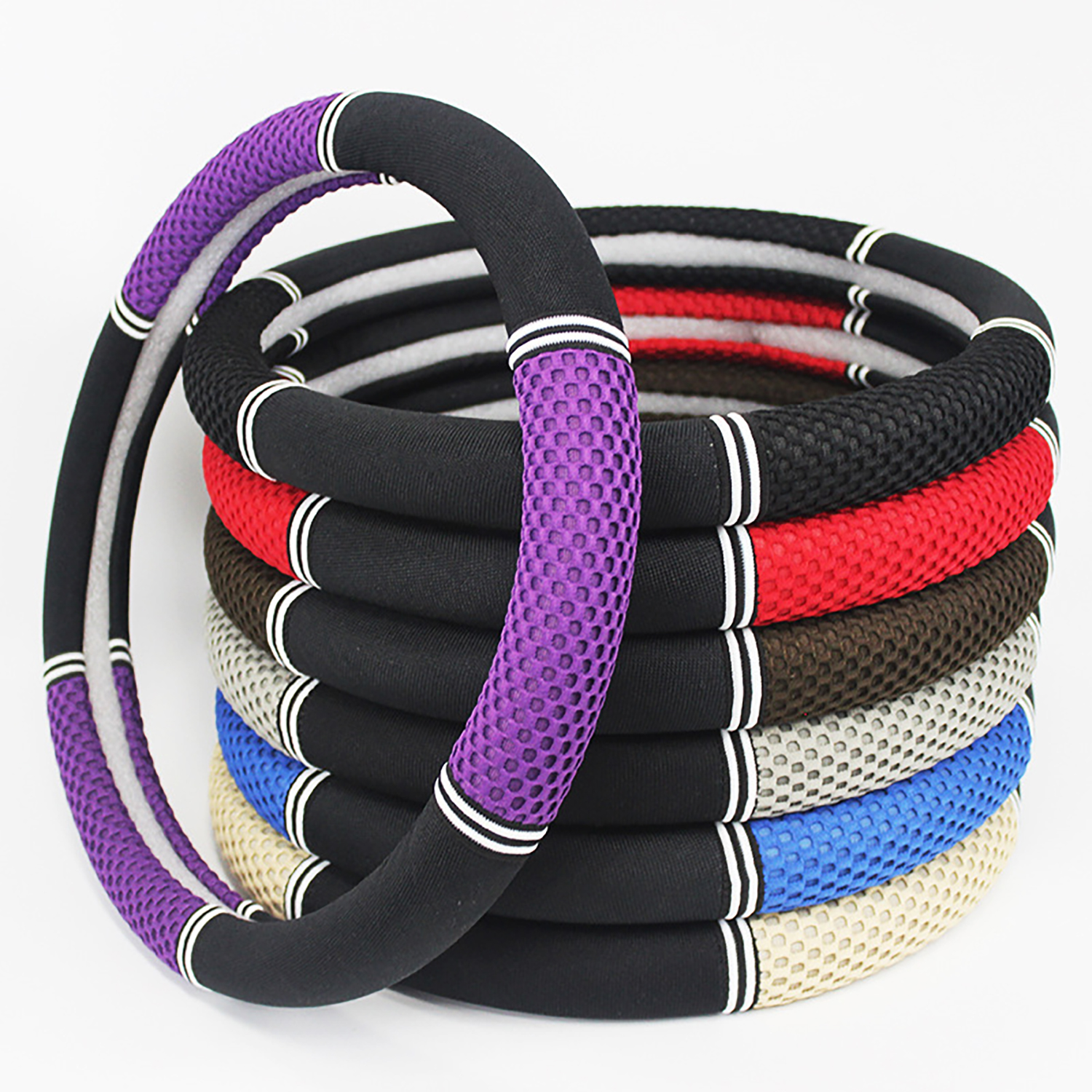 Steering wheel cover new style weaving men's and women's car steering wheel cover four seasons handle steering wheel cover