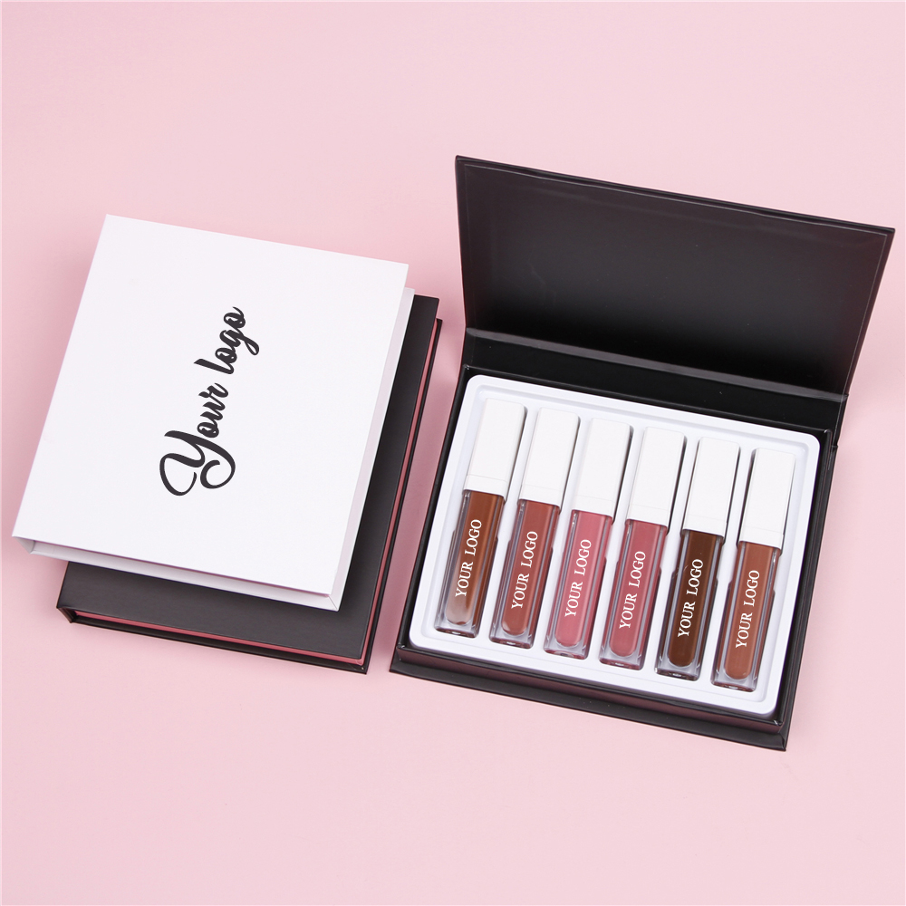 Cosmetics lipgloss packaging Vendor Hot Sale Liquid Lipstick Fashion Bulk Custom Logo Matte Lip Gloss Kit