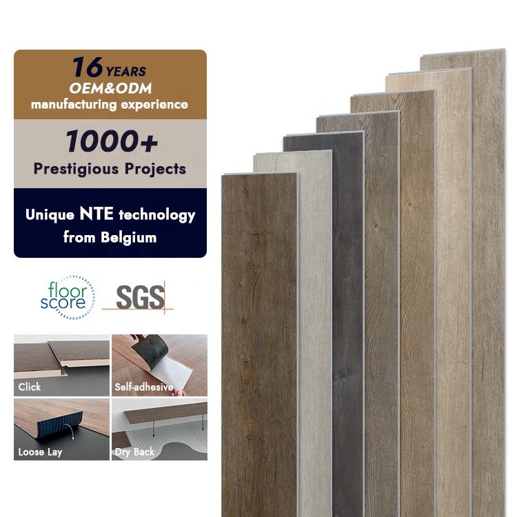European R&D Indoor SPC Stone Plastic Flooring Anti-Dirt Anti-Scratch PVC Floor Tiles Wear Resistance SPC Click Vinyl Flooring