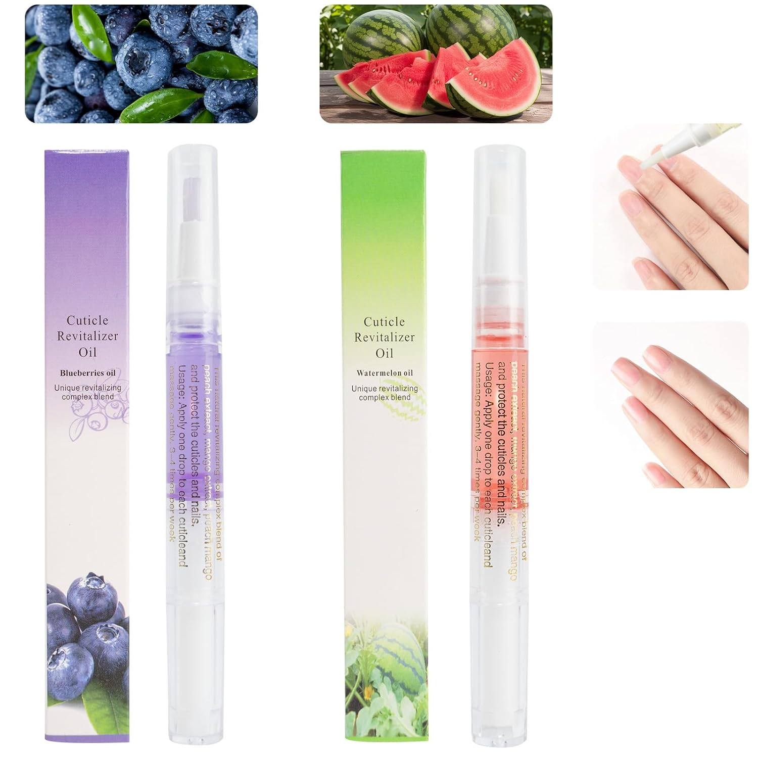 2025 Fruity Watermelon Flavor Nail Cuticle Revitalizer Care Nail Nutrition Softening Dead Skin Salon Nourish Oil Pen Nourish