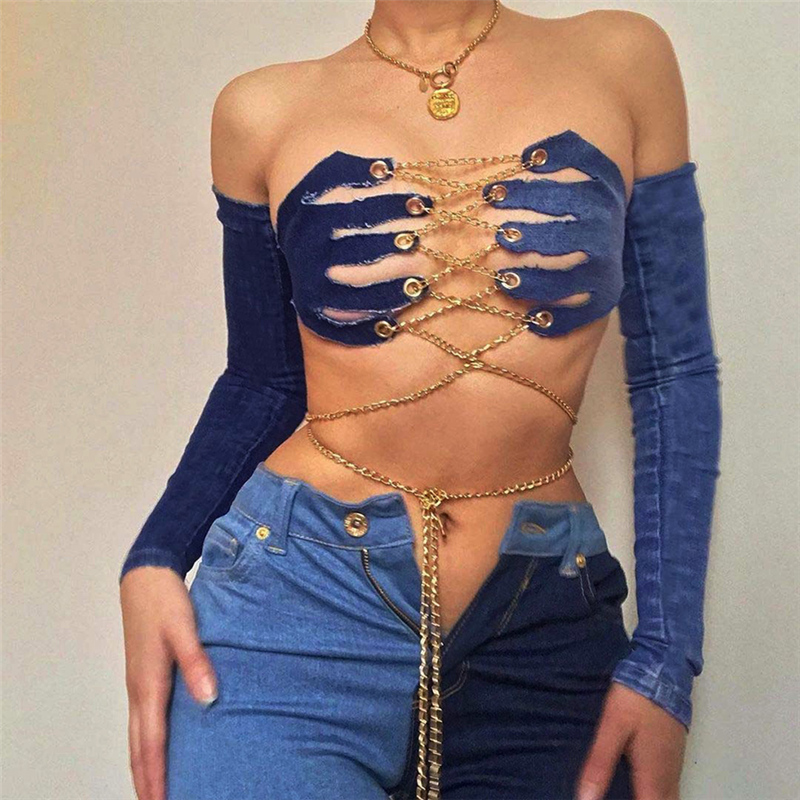 2021 fashion hot girl summer denim women ladies sexy tank tops