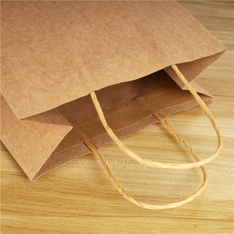 branded jewelry kraft paper bag wholesale shopping package bag paper custom logo