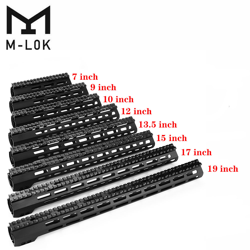 AR-15 M4 M-LOK MLOK 7/9/10/12/13.5/15/17/19/22 дюймов Тонкий бесплатный поплавок Handguard M-LOK прицел крепление с сталь гайка для охоты